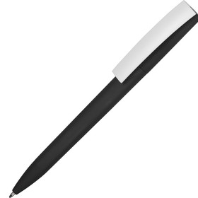 Ручка пластиковая soft-touch шариковая «Zorro», черный/белый