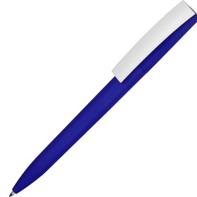 Ручка пластиковая soft-touch шариковая «Zorro», синий/белый