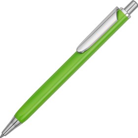 Ручка металлическая шариковая трехгранная «Riddle», зеленое яблоко/серебристый