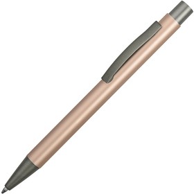 Ручка металлическая soft touch шариковая «Tender» с зеркальным слоем, розовое золото/серый
