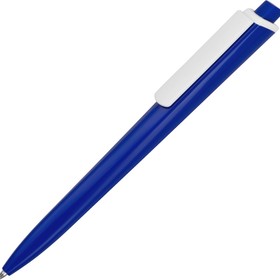 Ручка пластиковая трехгранная шариковая «Lateen», синий/белый