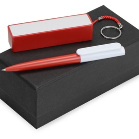 Подарочный набор Essentials Umbo с ручкой и зарядным устройством, красный