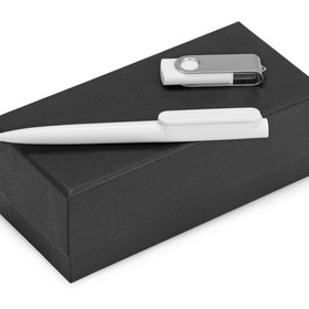 Подарочный набор Qumbo с ручкой и флешкой, белый