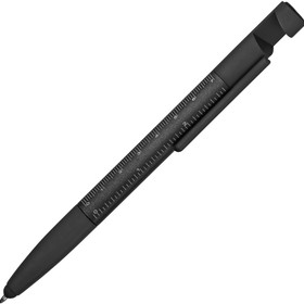 Ручка-стилус металлическая шариковая многофункциональная (6 функций) «Multy», черный