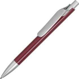 Ручка металлическая шариковая «Large», бордовый/серебристый