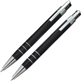 Набор «Эльба»: ручка шариковая, механический карандаш в футляре черный