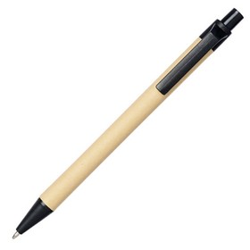 Шариковая ручка Berk из переработанного картона и кукурузного пластика, черный