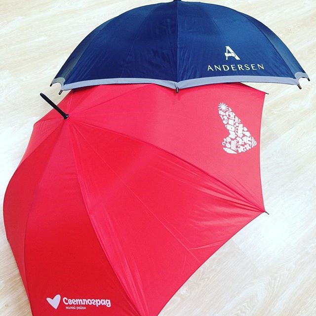 Нанесение логотипа на зонт